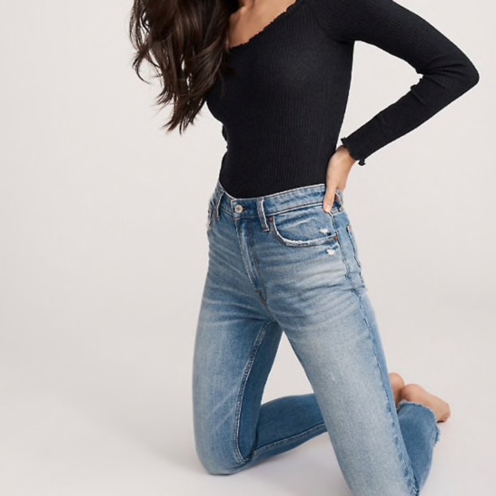 High waisted mom jeans